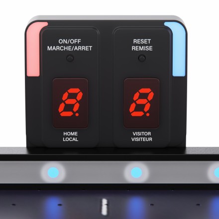 Игровой стол  -  аэрохоккей с подсветкой DFC Championship 53" 135 х 65 см, складной, черный