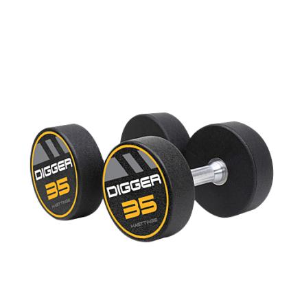 Комплект полиуретановых гантелей 5 пар от 27,5 до 37,5кг Hasttings Digger HD51D4C-27,5-37,5