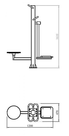 YT65 Тренажер Твистер стоя + маятник