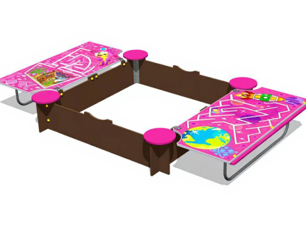 Песочница с крышкой лабиринты (л2)