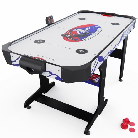 Игровой стол  -  аэрохоккей с подсветкой DFC Championship 53" 135 х 65 см, складной, белый