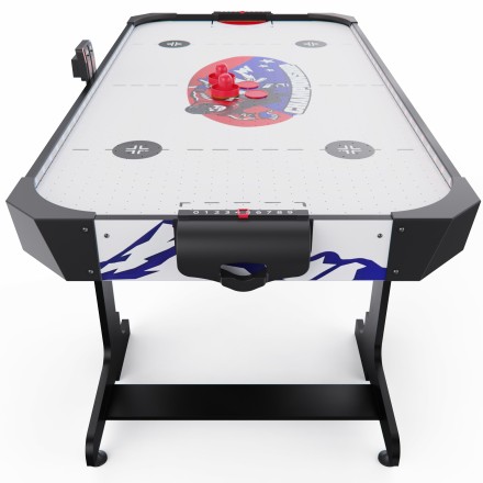 Игровой стол  -  аэрохоккей с подсветкой DFC Championship 53" 135 х 65 см, складной, белый