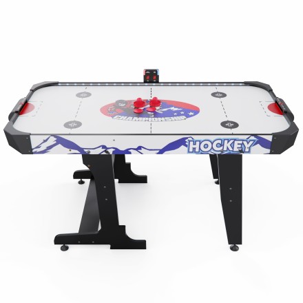Игровой стол  -  аэрохоккей с подсветкой DFC Championship 53" 135 х 65 см, складной, белый