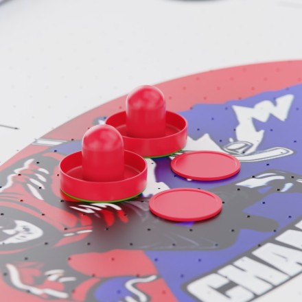 Игровой стол  -  аэрохоккей с подсветкой DFC Championship 53" 135 х 65 см, складной, белый