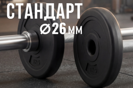 Диск 26 мм. пластиковый 1,0 кг VictoryFit VF-SPL260100 Диск 26 мм. пластиковый 1,0 кг VictoryFit VF-SPL260100
