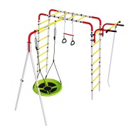  Дачный комплекс "Весёлая лужайка-2" + ГНЕЗДО качели Romana R 103.25.04 (серый/жёлтый)