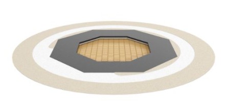 Восьмиугольный батут встраиваемый  