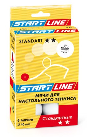 Мячи для настольного тенниса Start-line STANDART 2*, 6 мячей