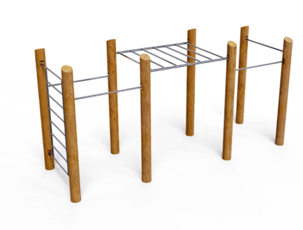 Воркаут комплекс ЭКО (лестницы + турники + рукоход)