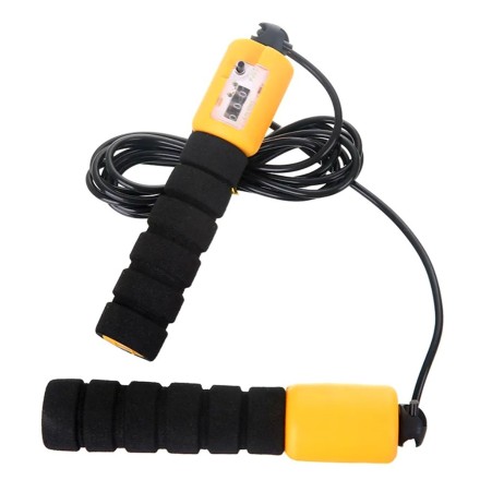 Скакалка UNIX Fit с механическим счетчиком прыжков, 287 см, оранжевая