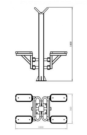 YT71 Тренажер Степпер двойной