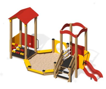 Песочный дворик "Городок с горкой"