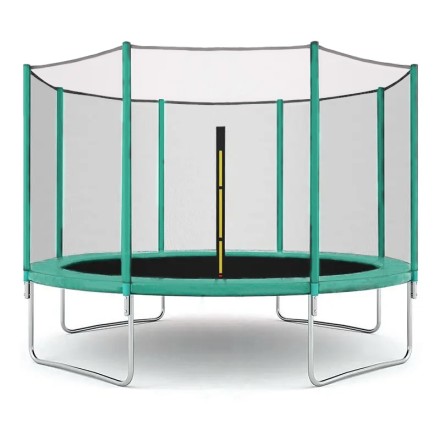 Батут с защитной сеткой "PERFETTO SPORT ACTIVITY 12" диаметр 3,7 м зелёный