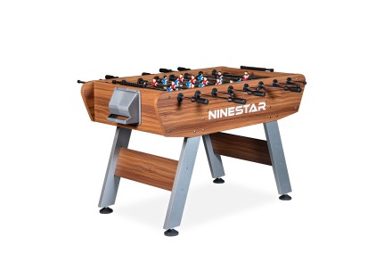 Игровой стол - футбол "PlayOff" (140х73х88см) коричнево-серый Игровой стол - футбол "PlayOff" (140х73х88см) коричнево-серый