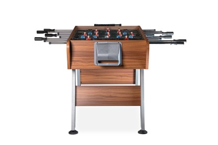 Игровой стол - футбол "PlayOff" (140х73х88см) коричнево-серый Игровой стол - футбол "PlayOff" (140х73х88см) коричнево-серый