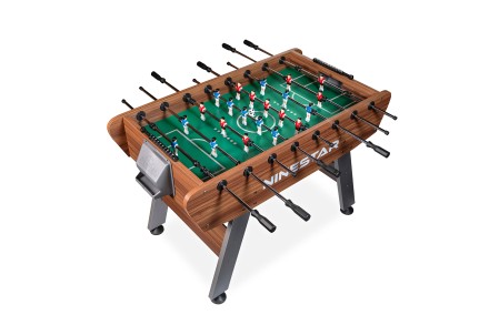 Игровой стол - футбол "PlayOff" (140х73х88см) коричнево-серый Игровой стол - футбол "PlayOff" (140х73х88см) коричнево-серый