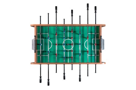 Игровой стол - футбол "PlayOff" (140х73х88см) коричнево-серый Игровой стол - футбол "PlayOff" (140х73х88см) коричнево-серый