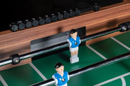 Игровой стол - футбол "PlayOff" (140х73х88см) коричнево-серый Игровой стол - футбол "PlayOff" (140х73х88см) коричнево-серый