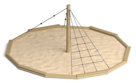 Песочница с канатами