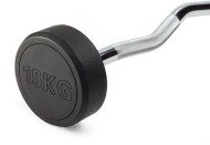 Штанга неразборная обрезиненная 15 кг. Изогнутый гриф. VictoryFit VF-DX5150 Штанга неразборная обрезиненная 15 кг. Изогнутый гриф. VictoryFit VF-DX5150