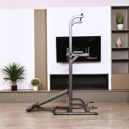 Турник-брусья DFC G-series с прямой скамьей Турник-брусья DFC G-series с прямой скамьей