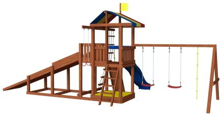 Детская площадка  Джунгли 9 с зимней горкой