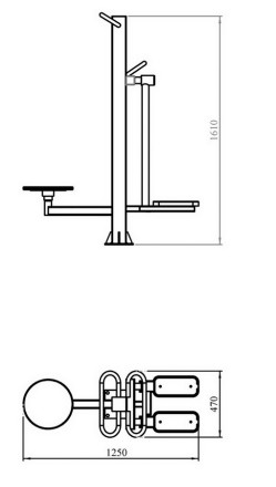 YT63 Тренажер Твистер стоя + разведение ног