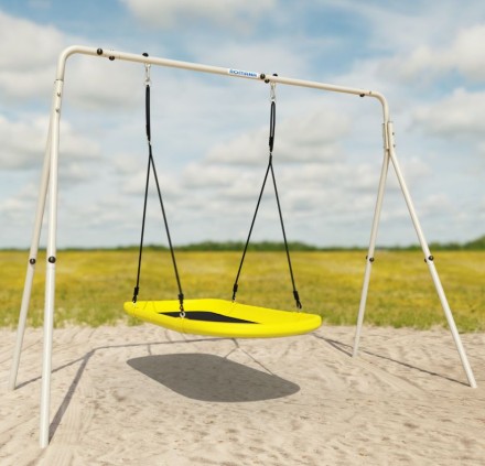 Качели двойные + ЛОДКА качели Romana R.103.28.04 (серый, серый/желтый)