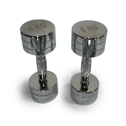 Гантель UNIX Fit PRO круглая хромированная 6 кг / шт. Гантель UNIX Fit PRO круглая хромированная 6 кг / шт.