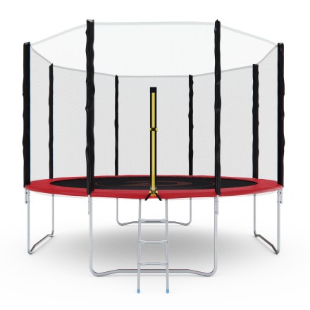 Батут с сеткой DFC PELPO 12ft с лестницей, RED Батут с сеткой DFC PELPO 12ft с лестницей, RED