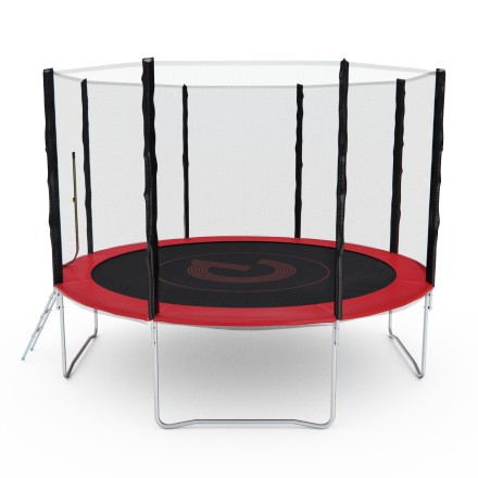 Батут с сеткой DFC PELPO 12ft с лестницей, RED Батут с сеткой DFC PELPO 12ft с лестницей, RED