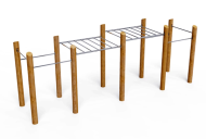 ​Воркаут комплекс ЭКО (две лестницы-рукохода + пять турников)