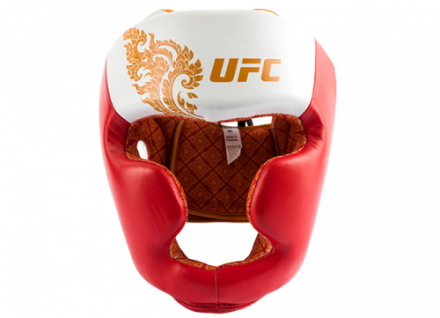 UFC Premium True Thai Шлем для бокса, цвет белый/красный, размер XL