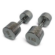 Гантель UNIX Fit PRO круглая хромированная 8 кг / шт. Гантель UNIX Fit PRO круглая хромированная 8 кг / шт.