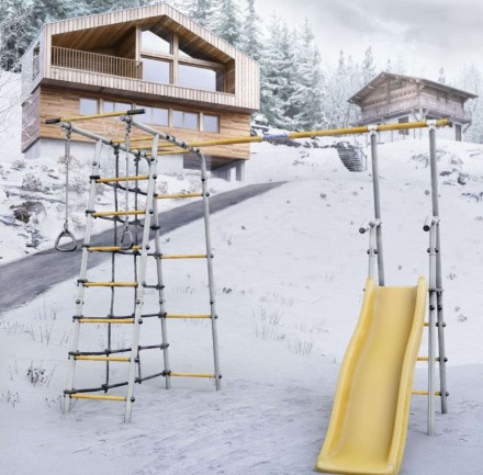 Дачный комплекс "Богатырь" (без качелей) Romana 103.07.06 (серый/жёлтый)