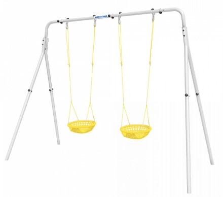 Качели двойные + СЕТКА качели Romana R.103.28.04 (серый, серый/желтый)