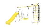 Дачный комплекс "Богатырь Плюс 2 MAX" + ГНЕЗДО качели Romana 103.12.07 (серый/жёлтый)