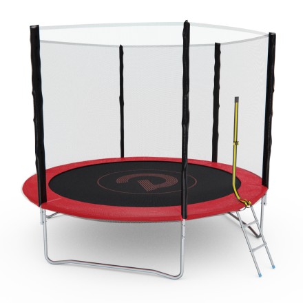 Батут с сеткой DFC PELPO 10ft с лестницей, RED Батут с сеткой DFC PELPO 10ft с лестницей, RED