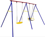 Качели дачные "Пионер 2" двойные качели цепные со спинкой + качели цепные