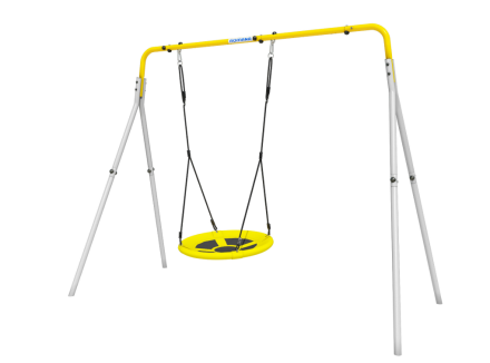 Качели двойные + ГНЕЗДО качели Romana (серый/желтый, серый) R.103.28.04