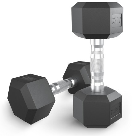 Гантель гексагональная UNIX Fit обрезиненная 7,5 кг / шт.