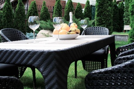 Комплект дачной мебели CHILD Обеденная группа цвет черный