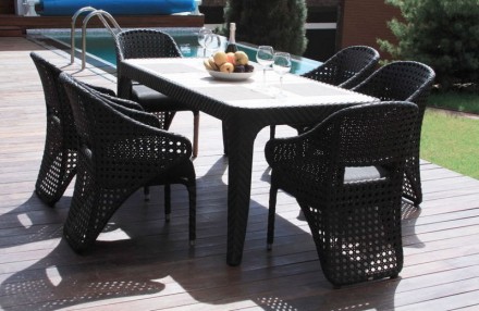 Комплект дачной мебели CHILD Обеденная группа цвет черный