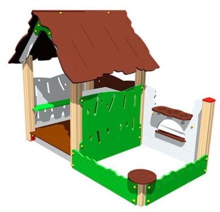 Детский домик "Хижина с песочницей"